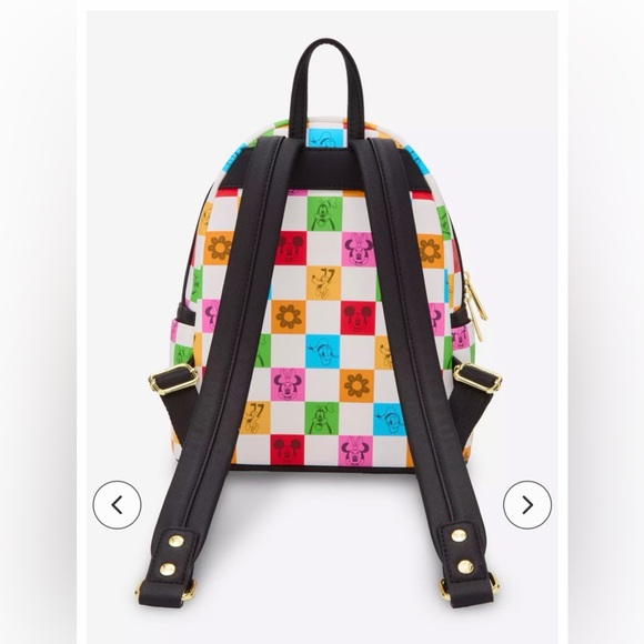 checkered mini backpack Black Checker  Royal Rascals Apparel Comfort and style in one Loungefly Mickey Mouse Checkered Texture